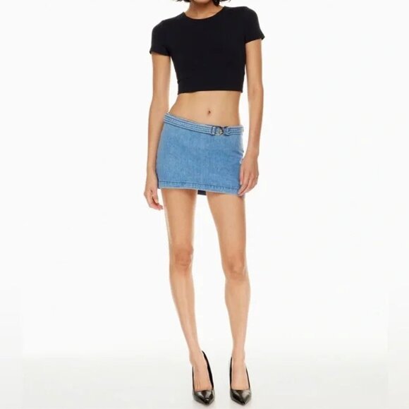 EB Denim Dresses & Skirts - EB Denim Mini Wrap Skirt - L - NWT